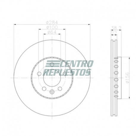 Disco de freno delantero MG550