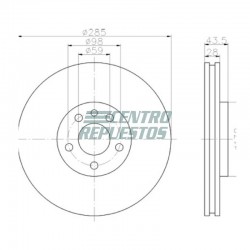 Disco de freno trasero MG750