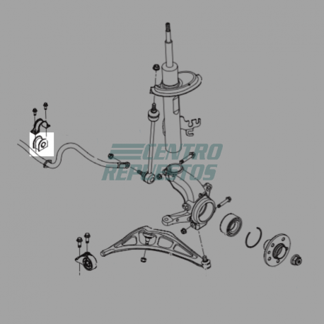 Buje de barra estabilizadora delantera MG6